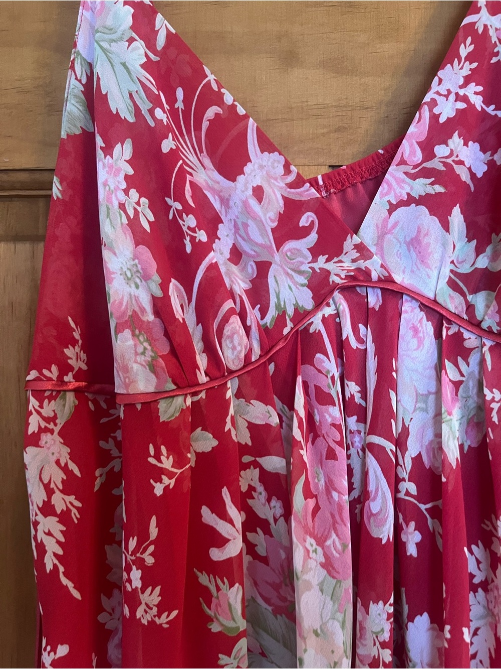 Oscar de la Renta Pink Label Y2K Floral Slip Dress Chemise Babydoll Nightgown L - Picture 2 of 8